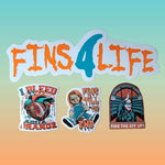 Fins4Life Sticker Decal Pack
