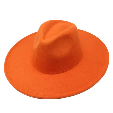 Unisex Orange Fedora Hat