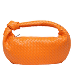 Braided Woven Handbag – Aqua or Orange