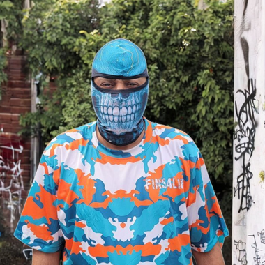 Aqua Ghost Skull Full Face Balaclava Ski Mask