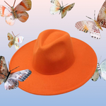 Unisex Orange Fedora Hat