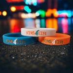 Fins4life Debossed Silicone Bracelet