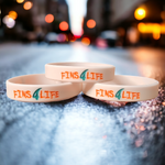 Fins4life Debossed Silicone Bracelet