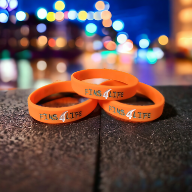 Fins4life Debossed Silicone Bracelet