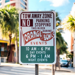 Vintage Orange Bowl Parking Souvenir Metal Sign