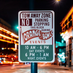 Vintage Orange Bowl Parking Souvenir Metal Sign