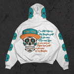 3D Puff Skull Embroidery Hoodies