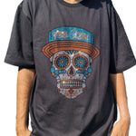 Big Face 12X10 Sugar Skull Multicolor Rhinestone