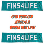 Fins4Life Stitched white letter name replacement