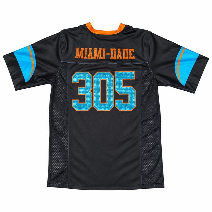 Rivalry 305 Rhinestone Black Jersey