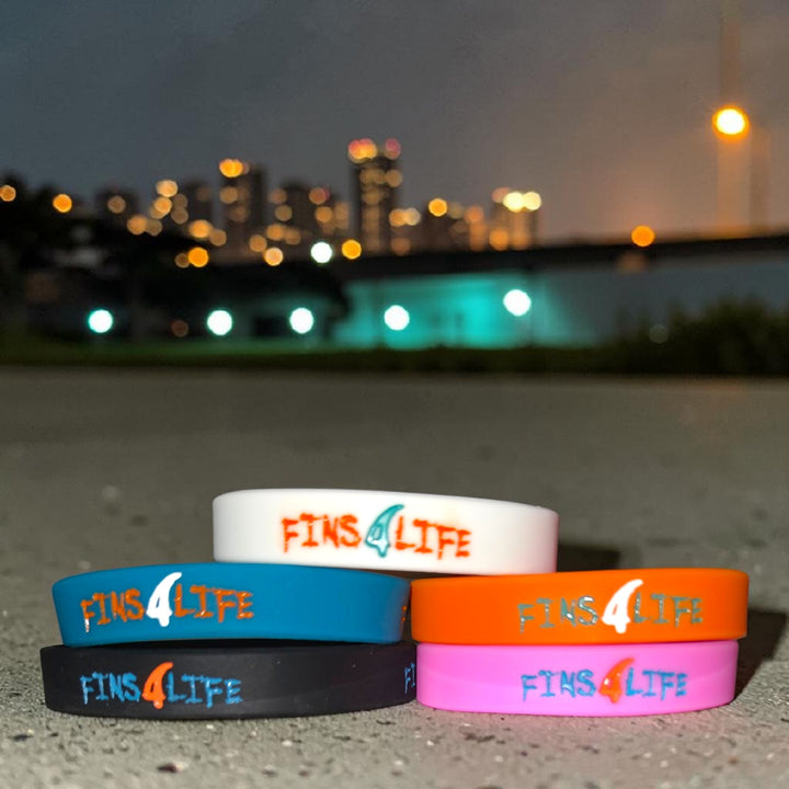 Fins4life Debossed Silicone Bracelet