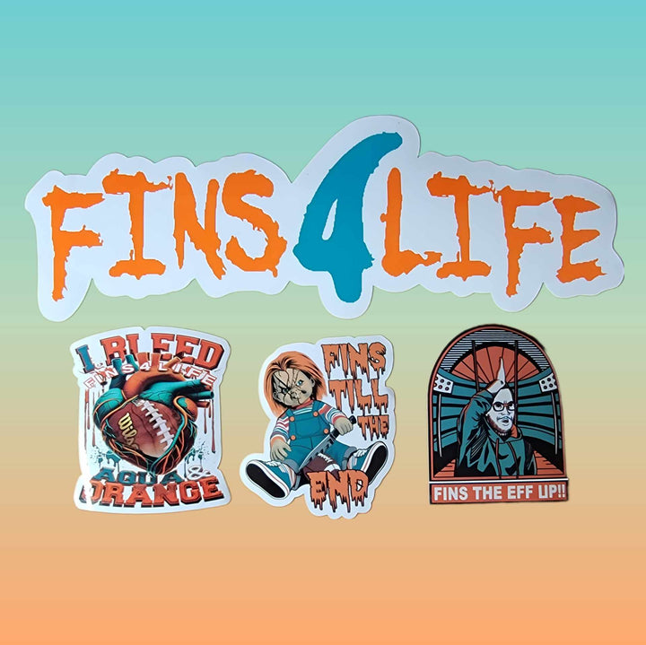 Fins4Life Sticker Decal Pack