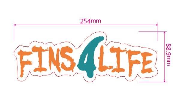 Fins4Life Sticker Decal Pack