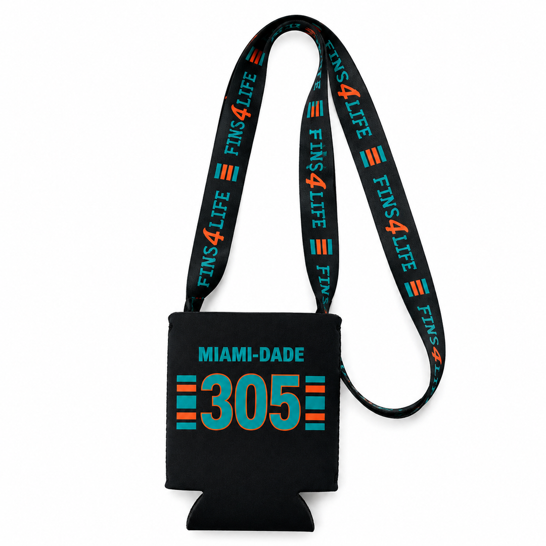 Miami-Dade 305 Koozie with Lanyard
