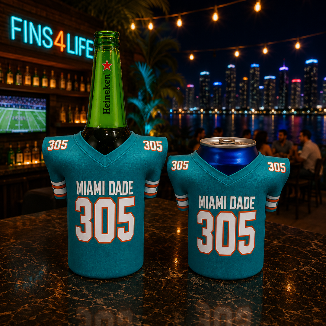 Miami Dade 305 Bottle &amp; Can Jersey Koozie