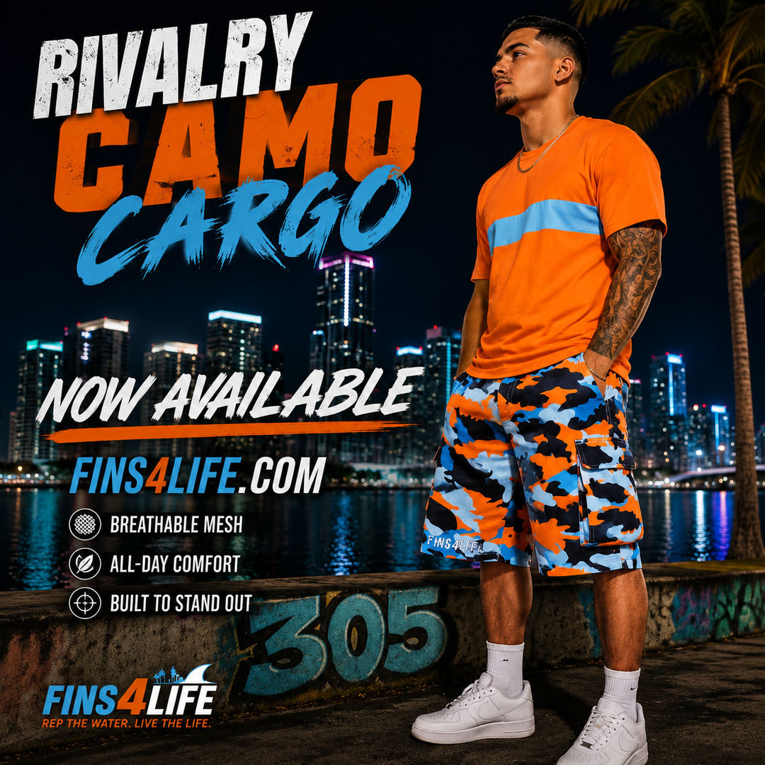 Fins City Rivalry Camo Cargo Shorts