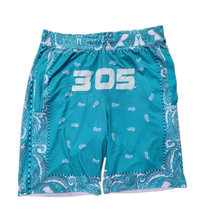 Miami 305 Paisley Bandana Style Shorts