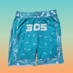 Miami 305 Paisley Bandana Style Shorts