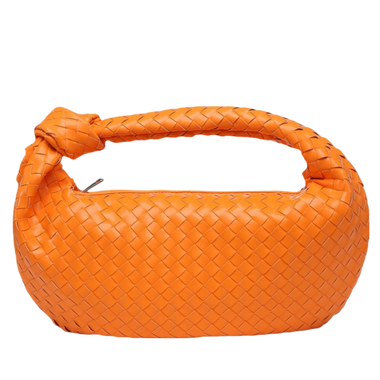 Braided Woven Handbag – Aqua or Orange