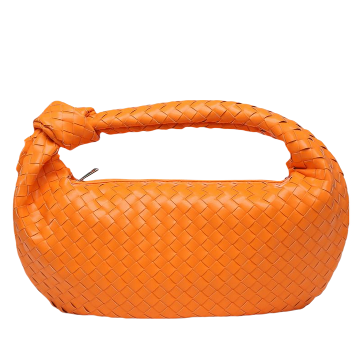 Braided Woven Handbag – Aqua or Orange