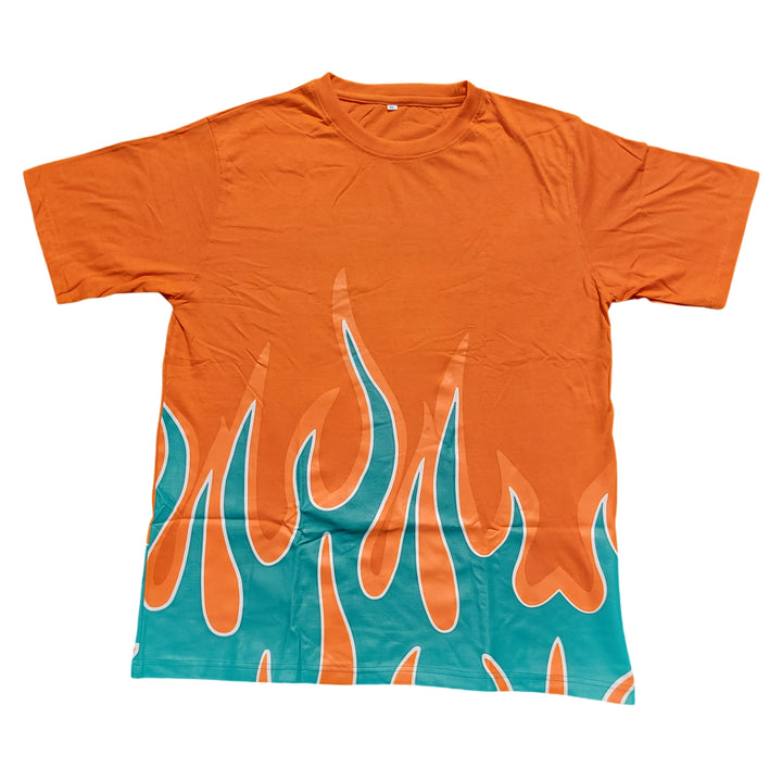 Fuego Flame Shorts Set – Screen Printed | Premium Cotton | Miami Vibes