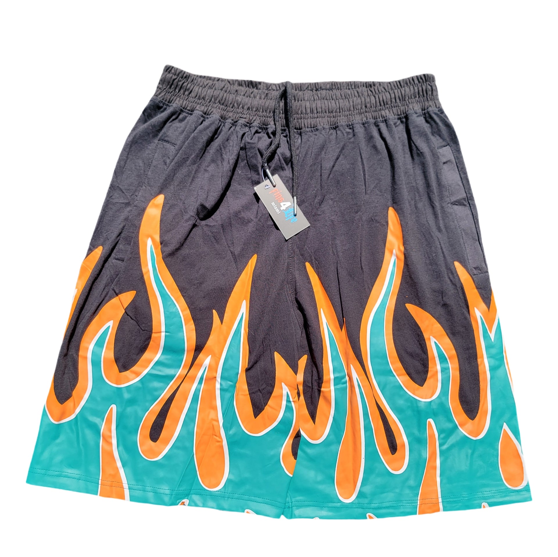 Fuego Flame Shorts Set – Screen Printed | Premium Cotton | Miami