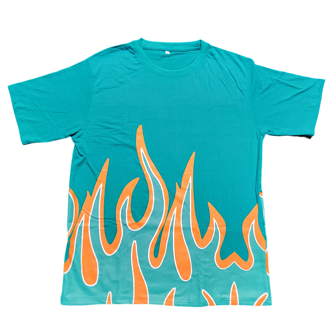 Fuego Flame Shorts Set – Screen Printed | Premium Cotton | Miami Vibes