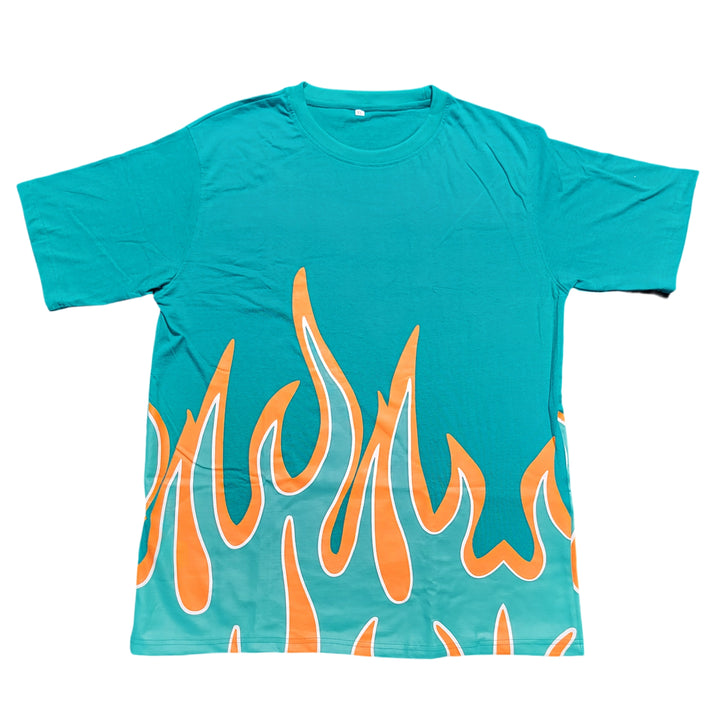 Fuego Flame Shorts Set – Screen Printed | Premium Cotton | Miami Vibes