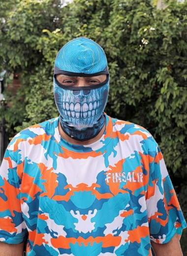 Aqua Ghost Skull Full Face Balaclava Ski Mask