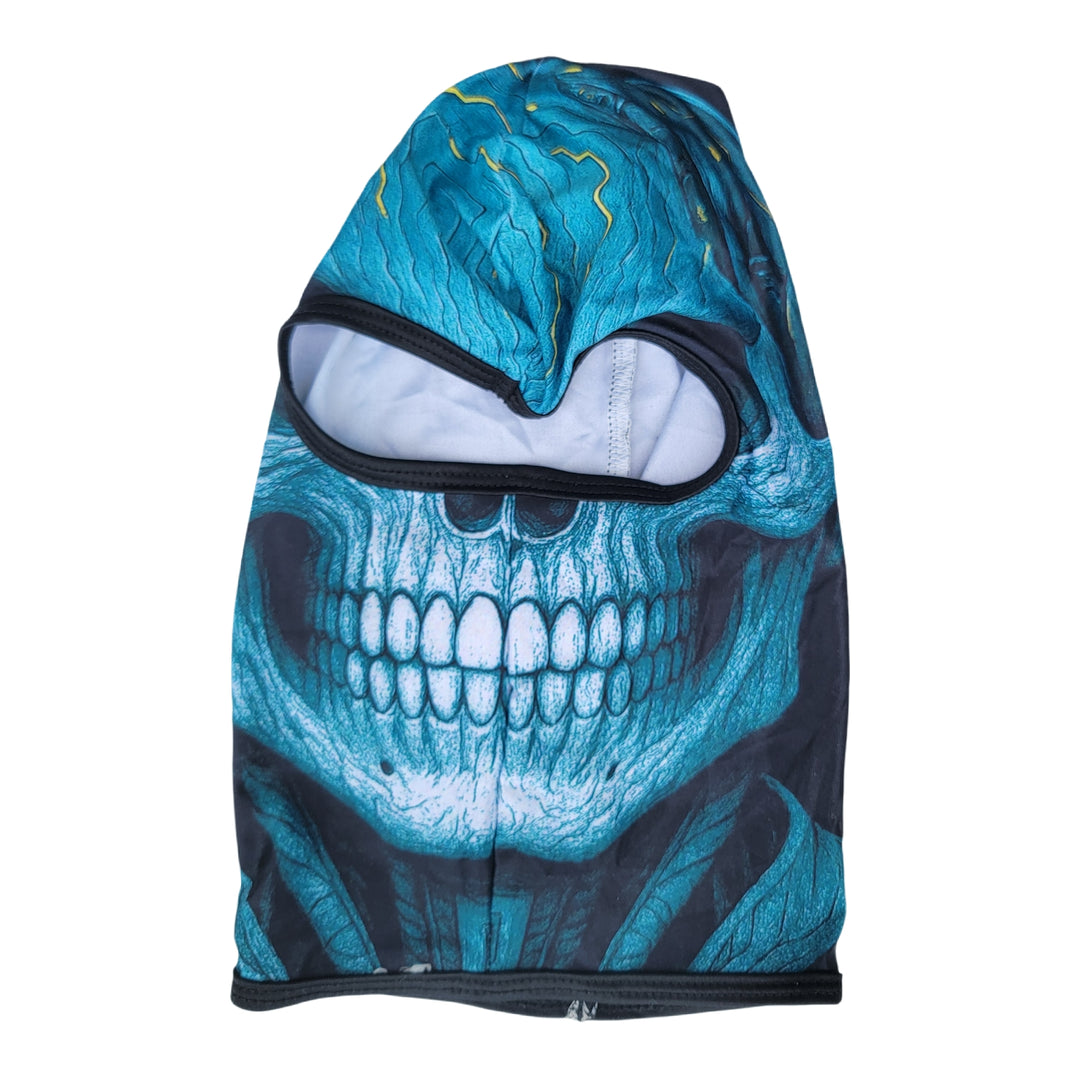Aqua Ghost Skull Full Face Balaclava Ski Mask
