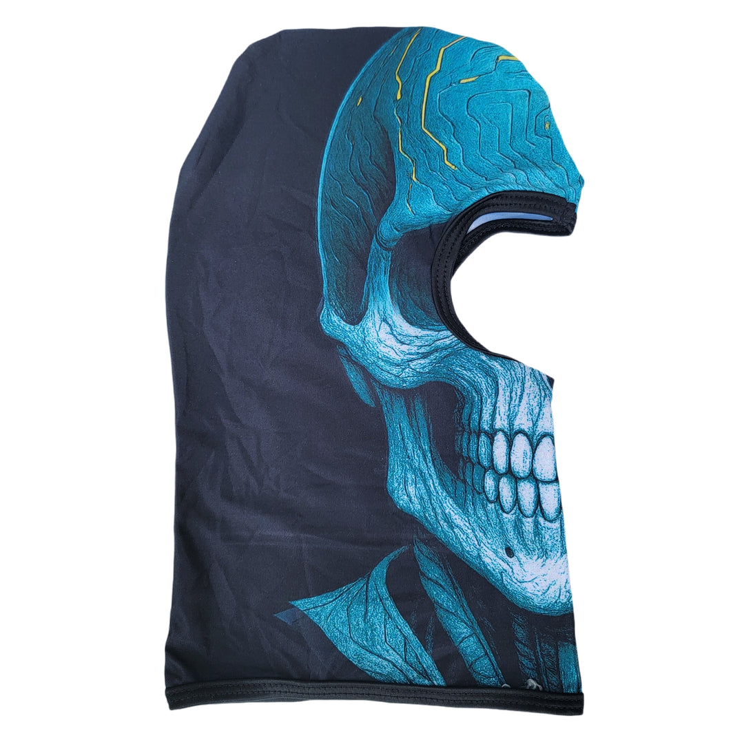 Aqua Ghost Skull Full Face Balaclava Ski Mask