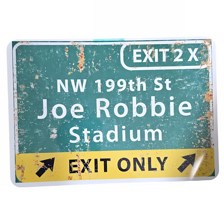 Joe Robbie Exit Sign Replica –