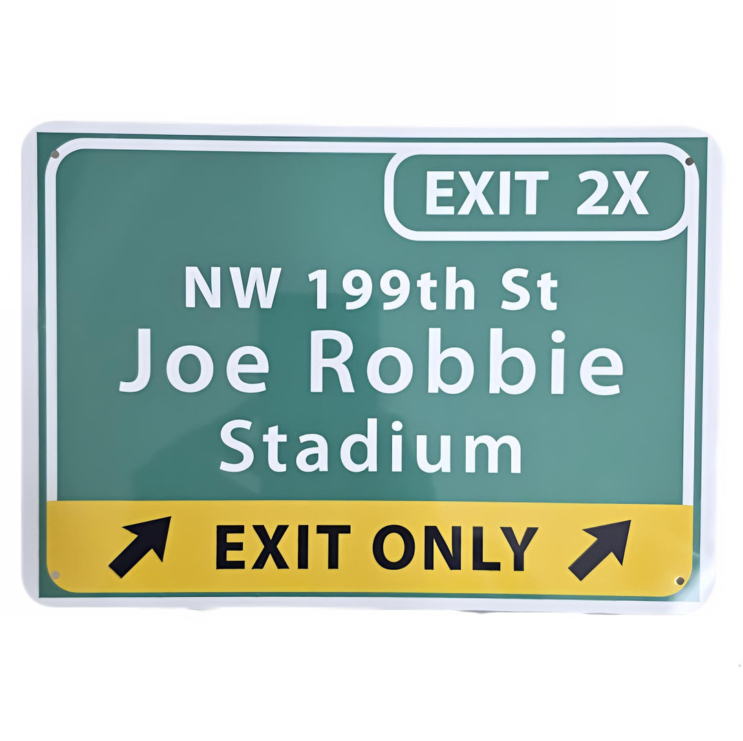 Joe Robbie Exit Sign Replica –