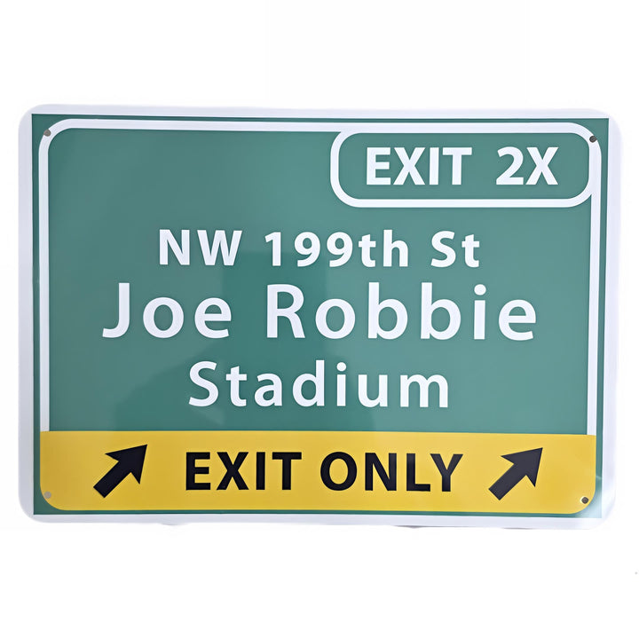 Joe Robbie Exit Sign Replica –