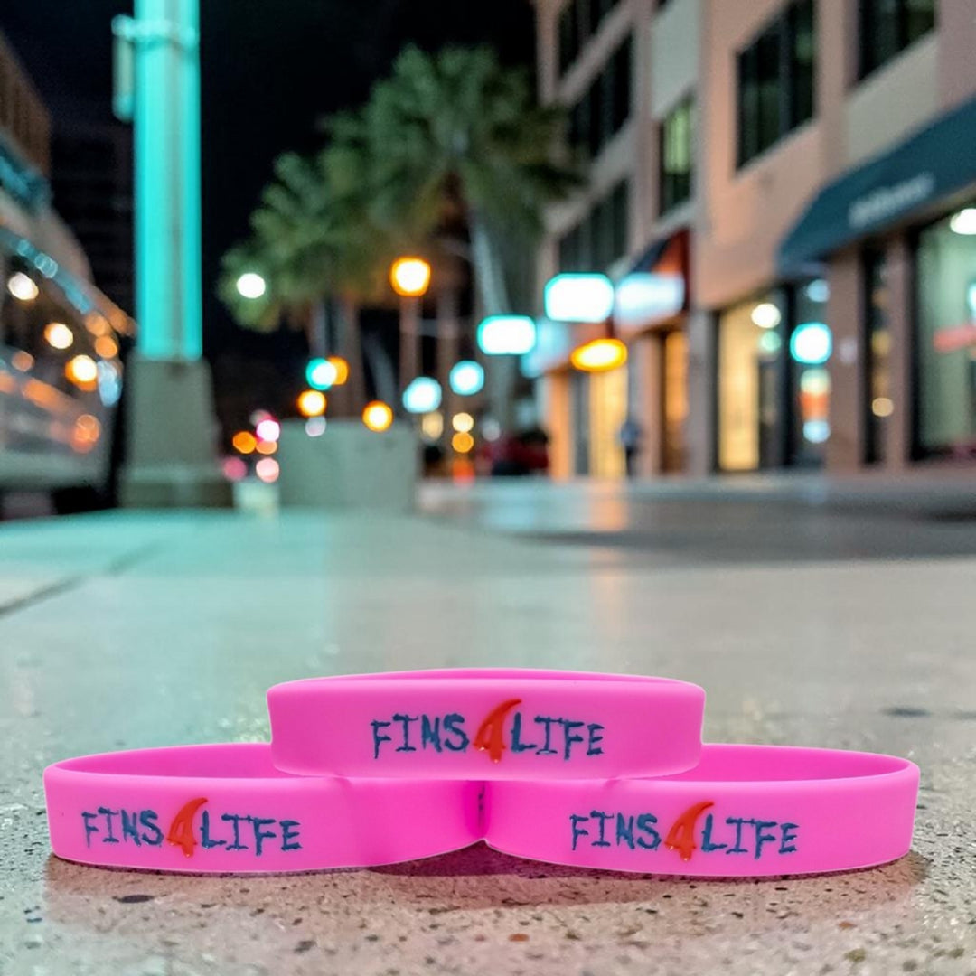 Fins4life Debossed Silicone Bracelet