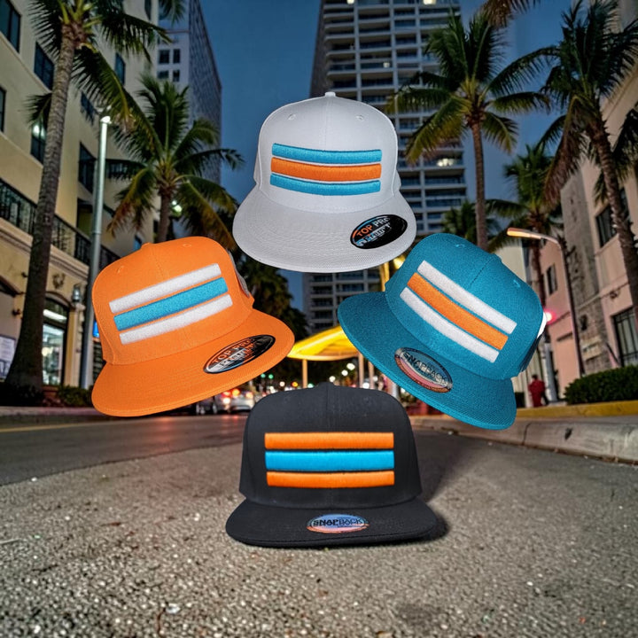 Miami Fins4Life Throwback Stripe Snapback