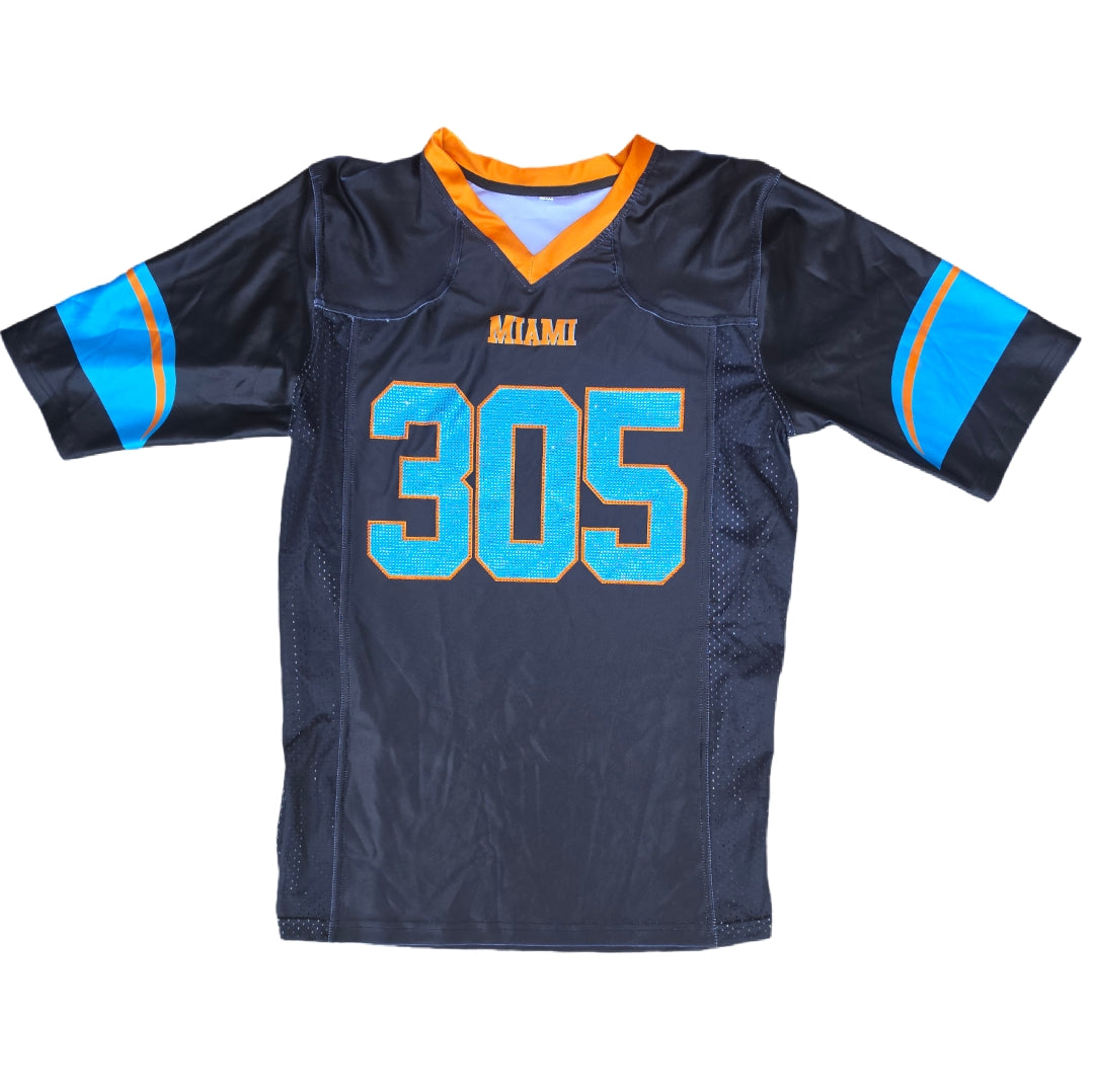 Rivalry 305 Rhinestone Black Jersey