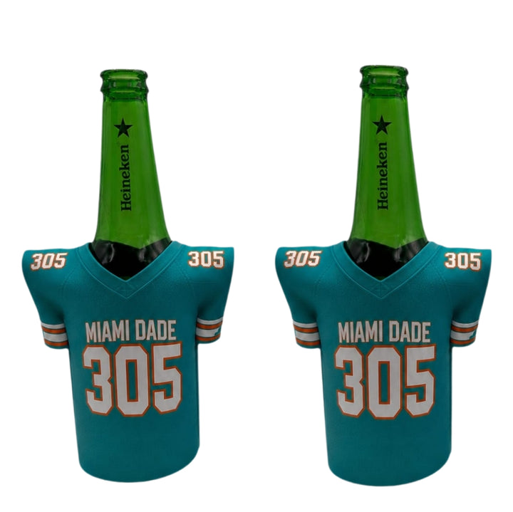 Miami Dade 305 Bottle &amp; Can Jersey Koozie