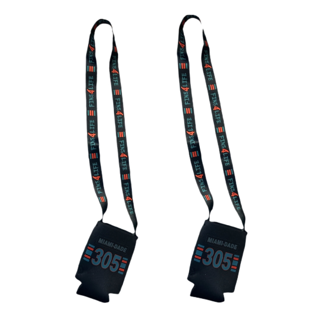 Miami-Dade 305 Koozie with Lanyard