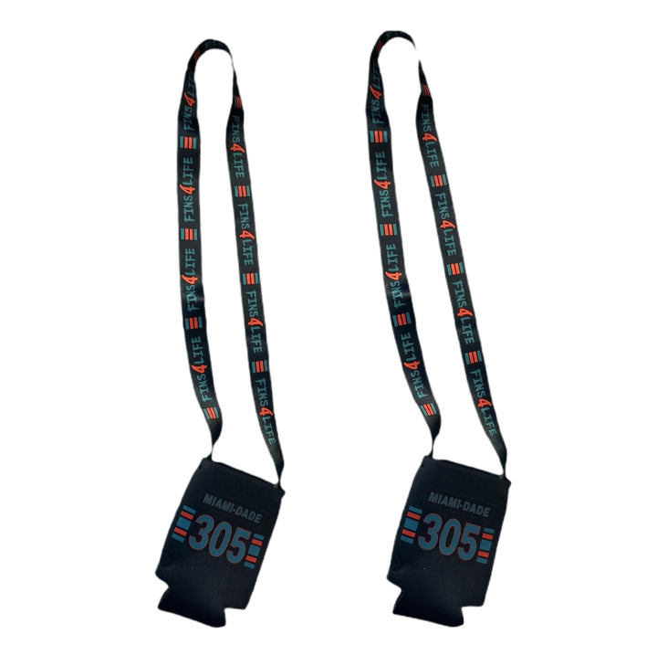 Miami-Dade 305 Koozie with Lanyard