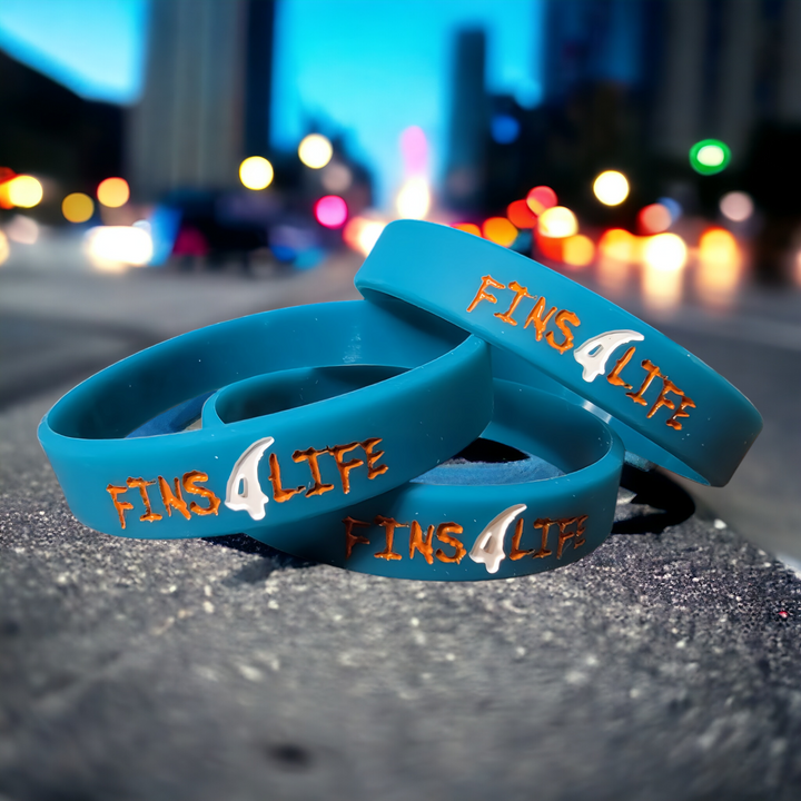 Fins4life Debossed Silicone Bracelet