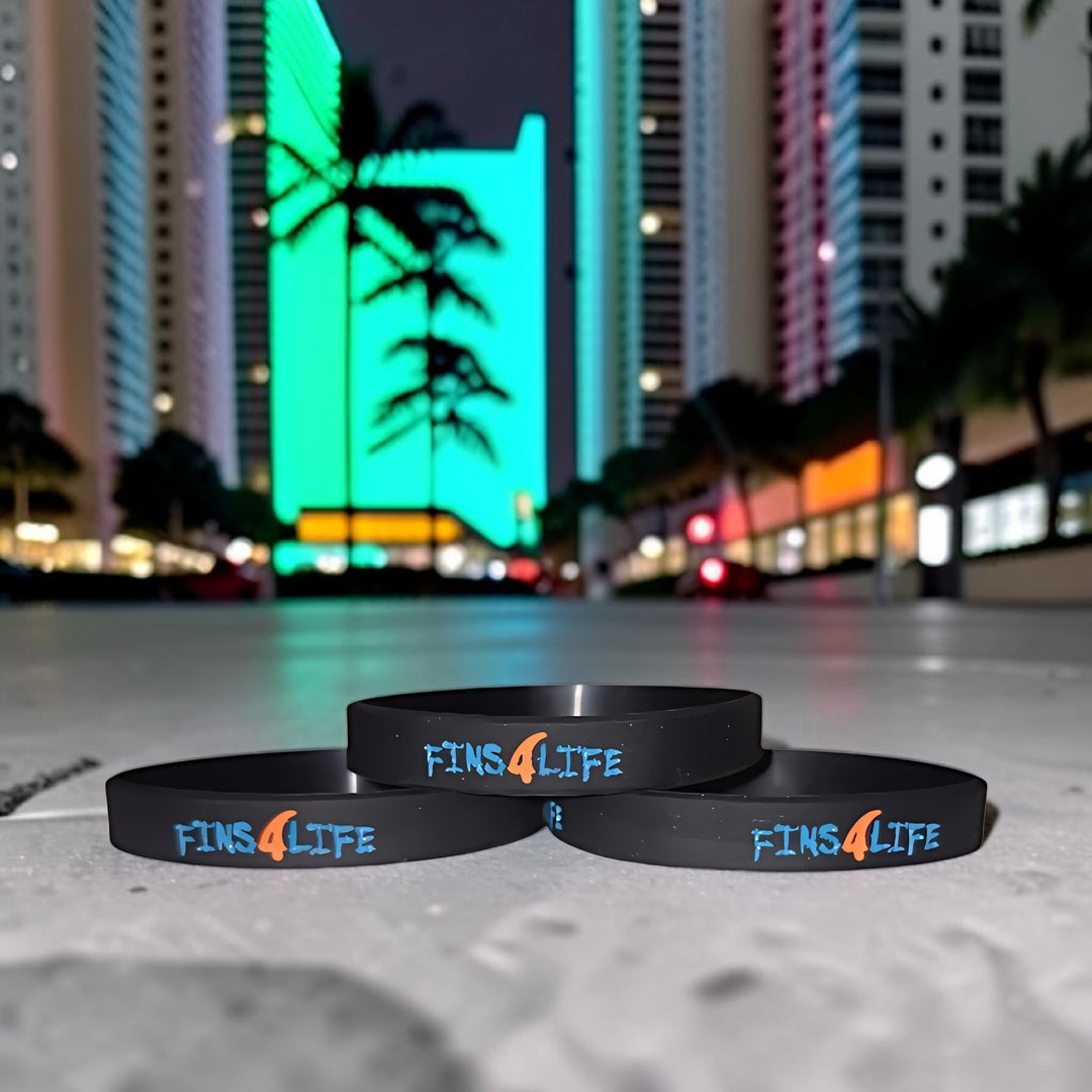 Fins4life Debossed Silicone Bracelet