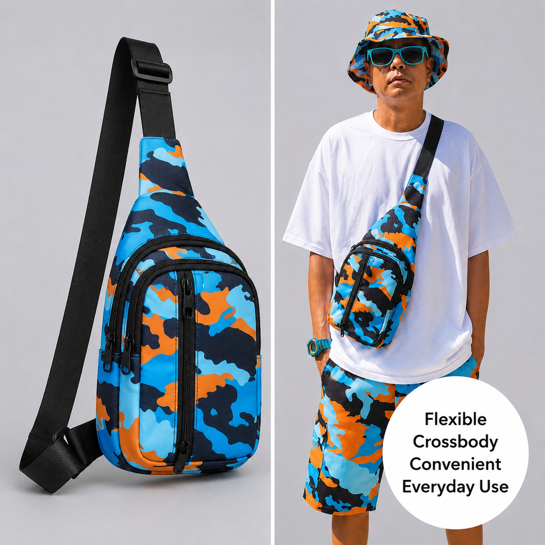 FINS4LIFE Rivalry Camo Crossbody Sling Bag