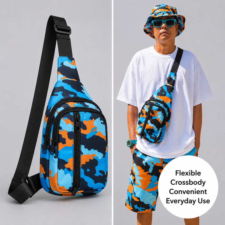 FINS4LIFE Rivalry Camo Crossbody Sling Bag