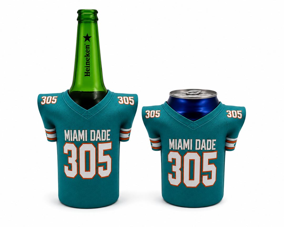 Miami Dade 305 Bottle &amp; Can Jersey Koozie