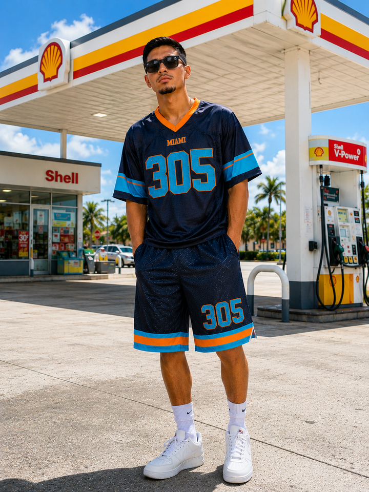 Rivalry 305 Rhinestone Black Shorts