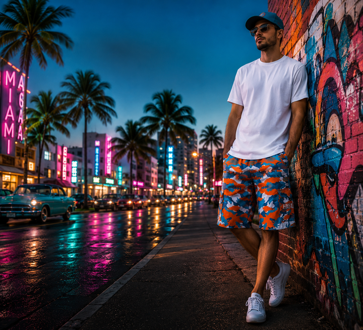 Fins City Camo Cargo Shorts