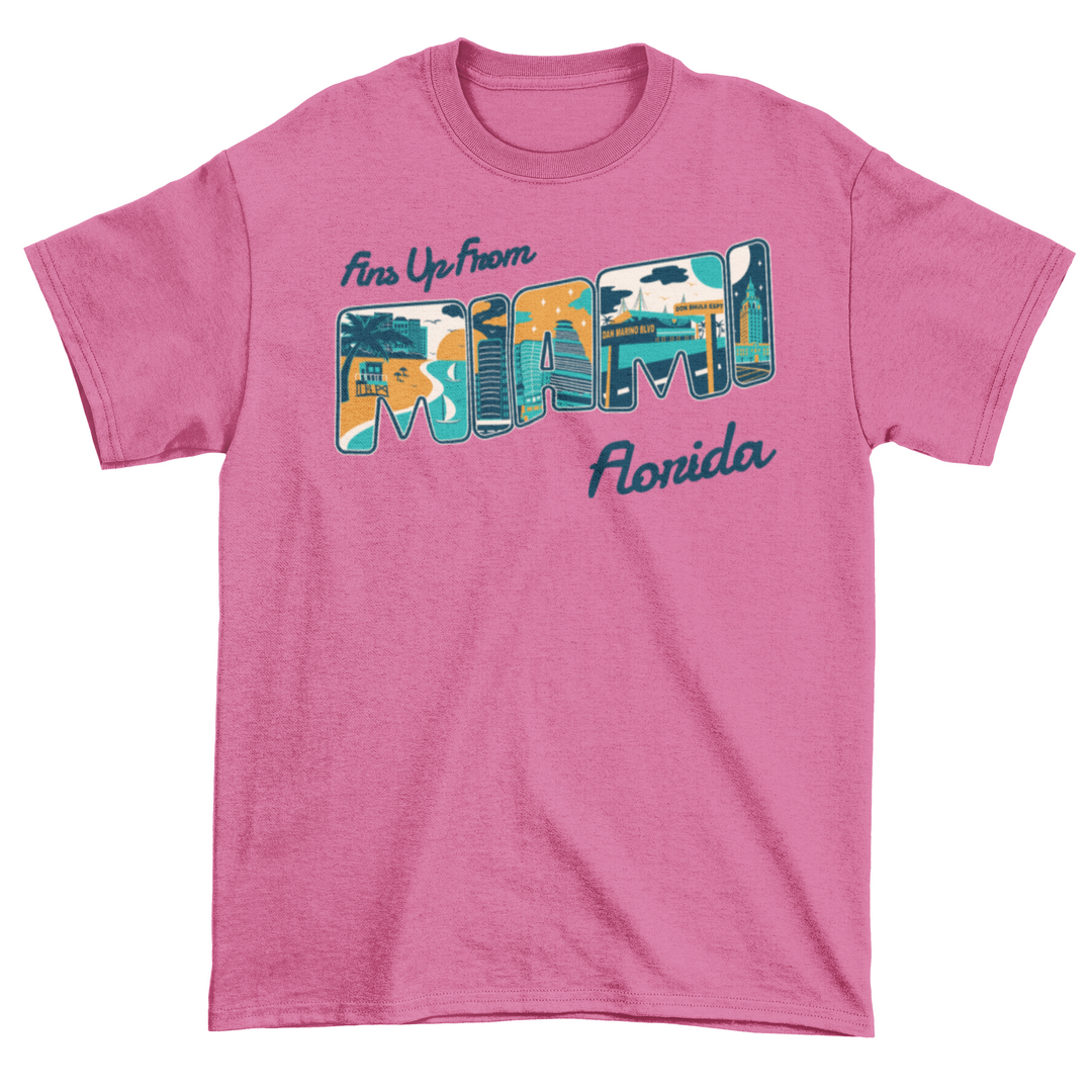 Fins Up From Miami Souvenir T Shirt