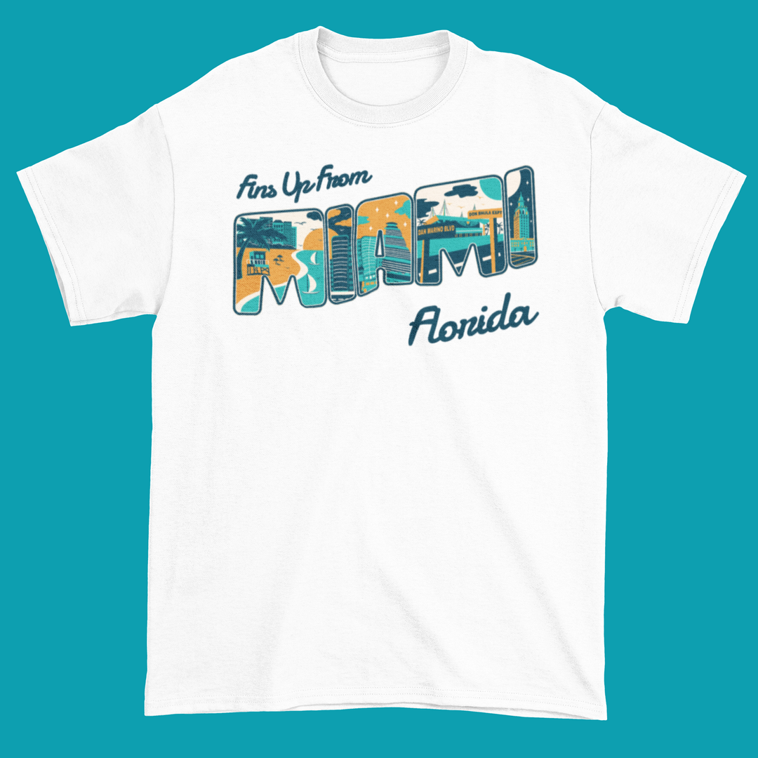 Fins Up From Miami Souvenir T Shirt