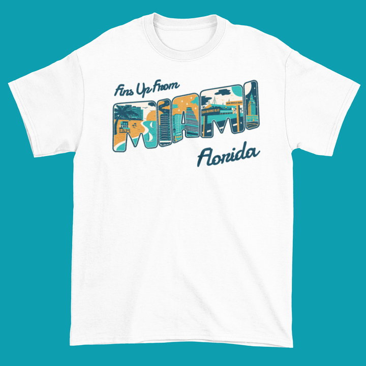 Fins Up From Miami Souvenir T Shirt